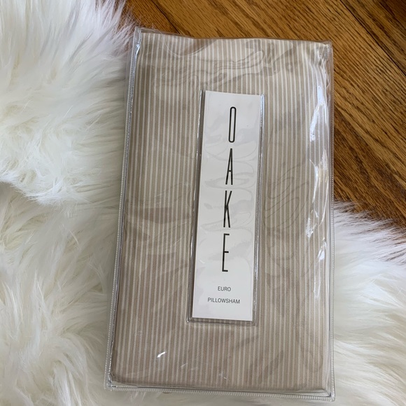 Oake Other - Oake Bedding, GRIDS Euro Pillow Sham tan beige